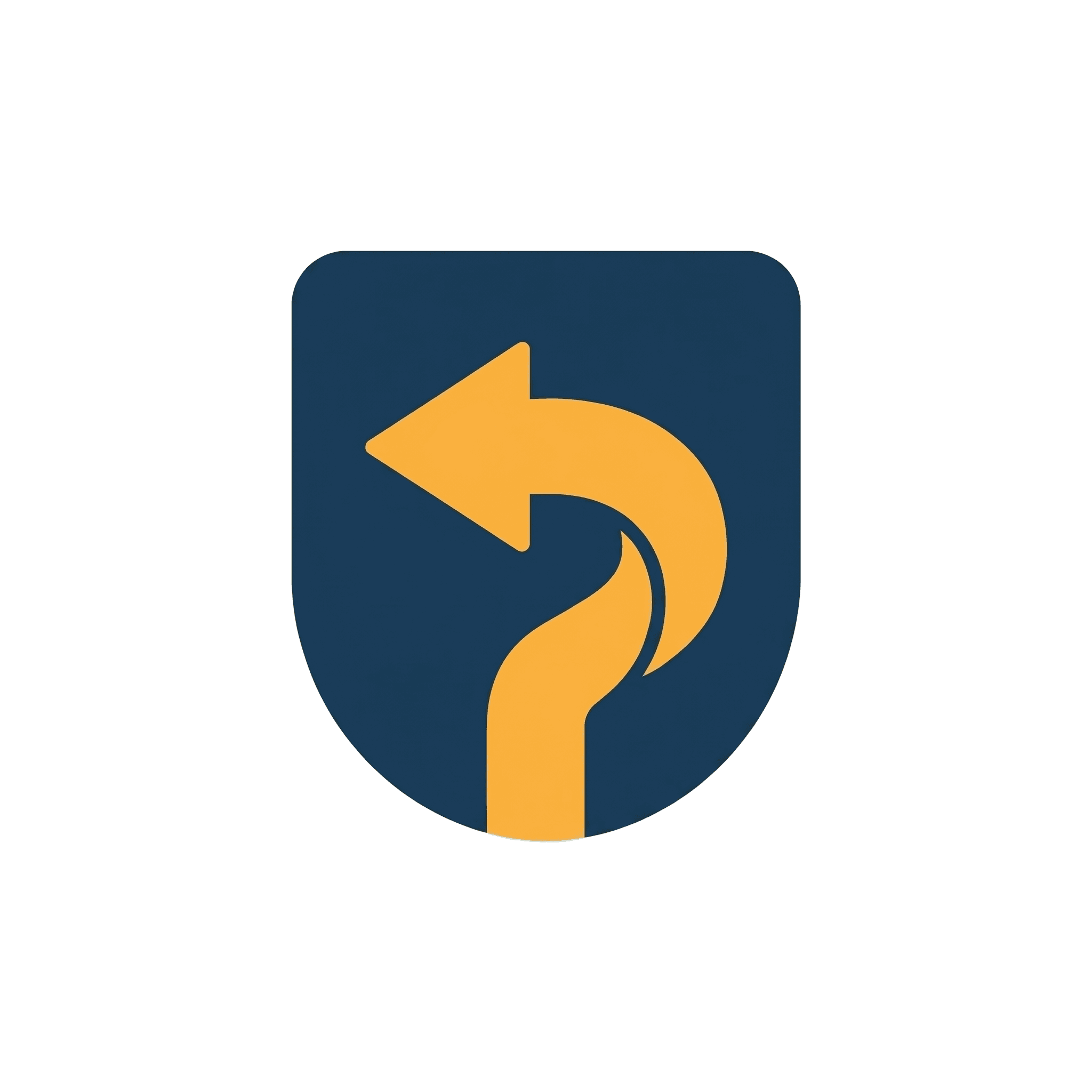 Shield with a return arrow, representing the replacement guarantee