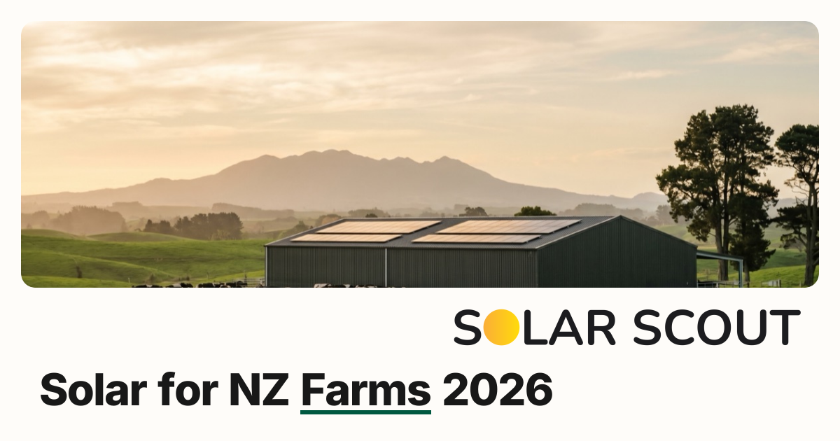 Solar for NZ Farms 2026: ASB Rural + EECA + Tax Stack